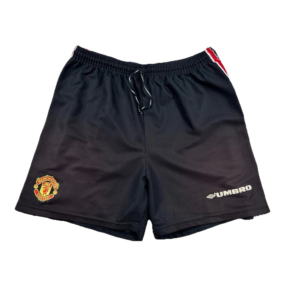 Vintage Umbro Shorts Womens Sm Manchester United 4" Inseam 90s Faded Altered